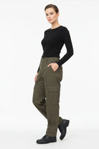 Green Combat Trousers Olive Plain Pattern Military Style Combat / Army Field Pants 48"