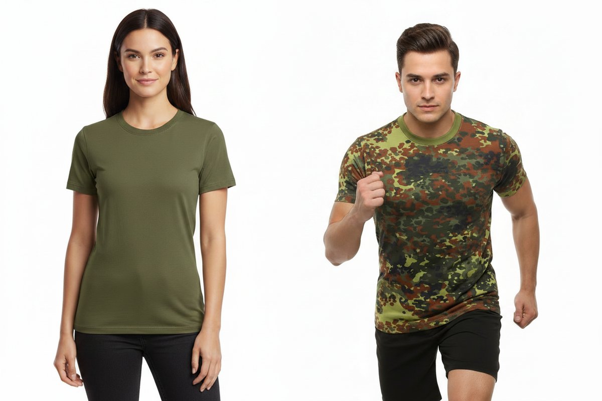 Female Olive & Male Flecktarn Collage