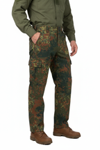Flecktarn Trousers - Green Combat Shirt & Brown Boots