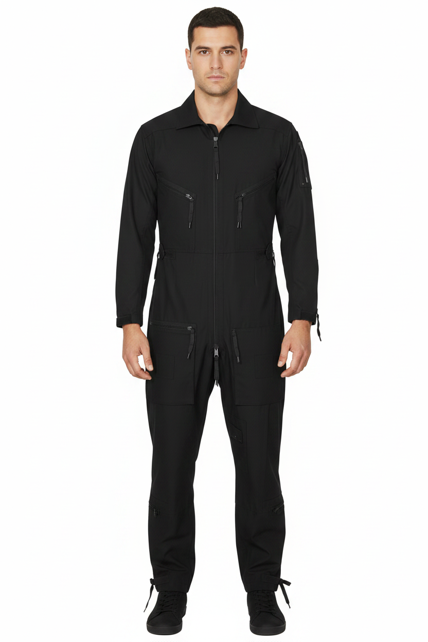 Full length male model flying suit