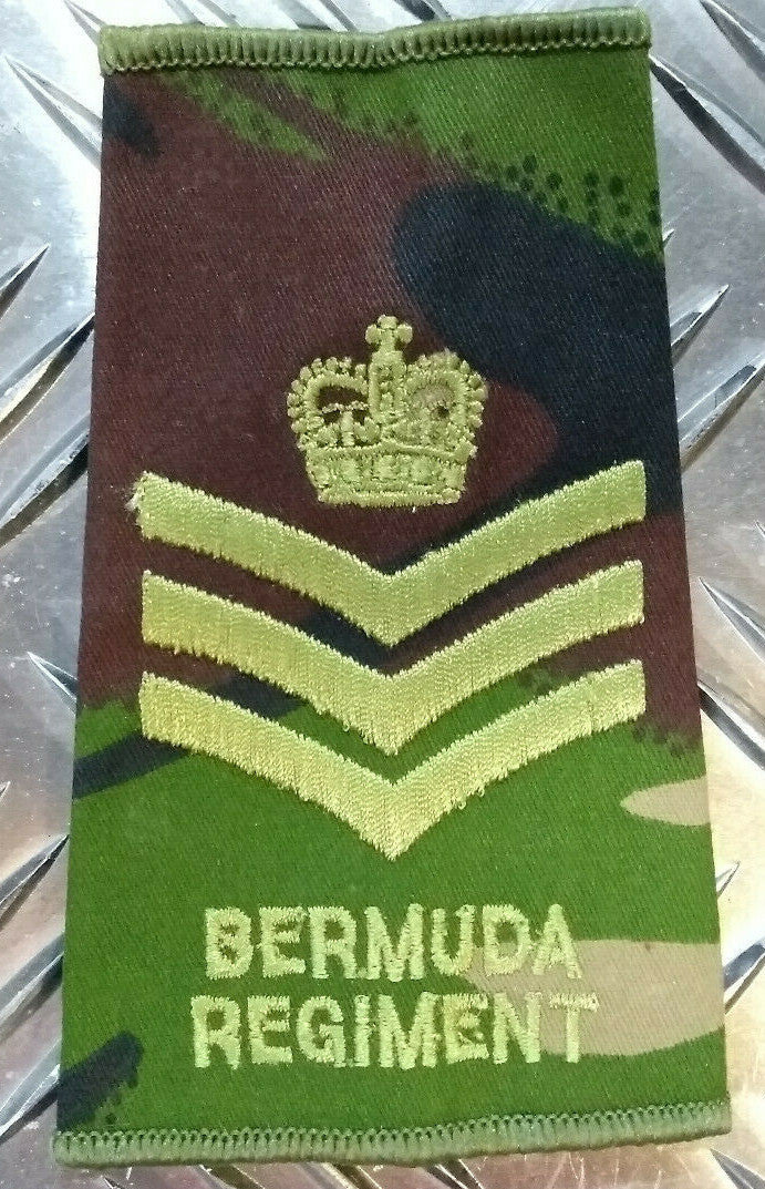 Royal Bermuda Regiment Woodland DPM Camo Rank Slides - NEW