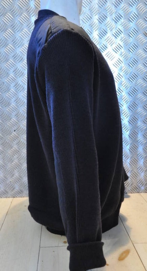 Genuine British Issue Jumper, Black V-Neck. 100% Wool - Size 40" - Medium - NEW