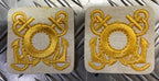 Genuine Navy Naval Embroidered Cross Anchors And Lifebuoy Sew On Patches X 2 NEW