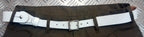 Genuine Vintage Unique Army White Leather XOX Belt -Low Slung Hipster - NEW