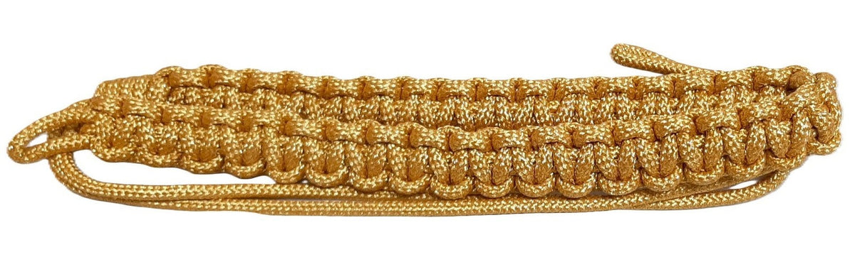 Gold Lanyard 3 Ply Pleated Ceremonial and Parade British Made NEW