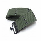 Green belt coiled white bg