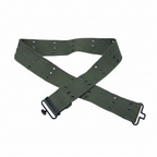 Green belt crossed white bg