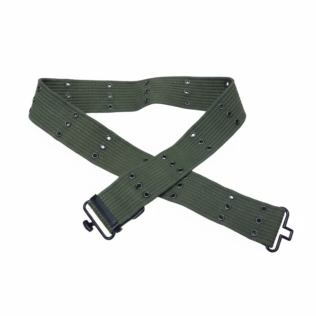 Green belt crossed white bg