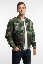 Green Camo MA1 Male Fashion Pose