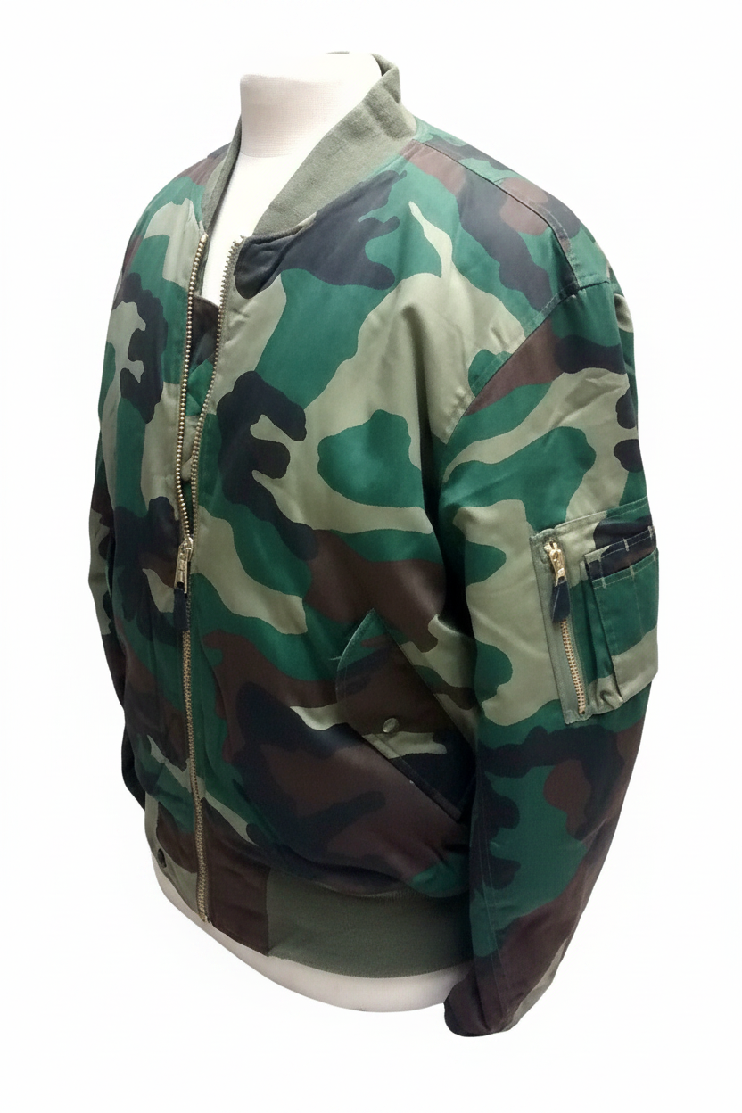 Green Camo MA1 White BG