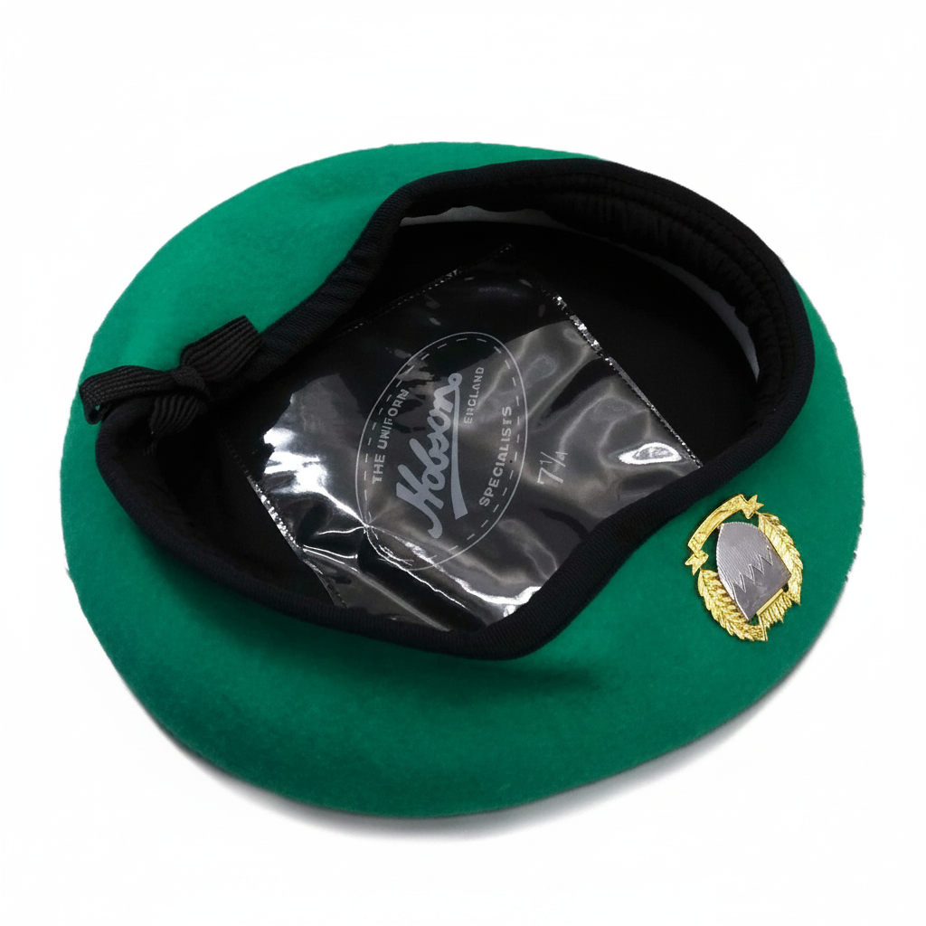 Green Beret Bahrain Shield Badge Made by Hodson of London Sizes 7 7¼ 7½