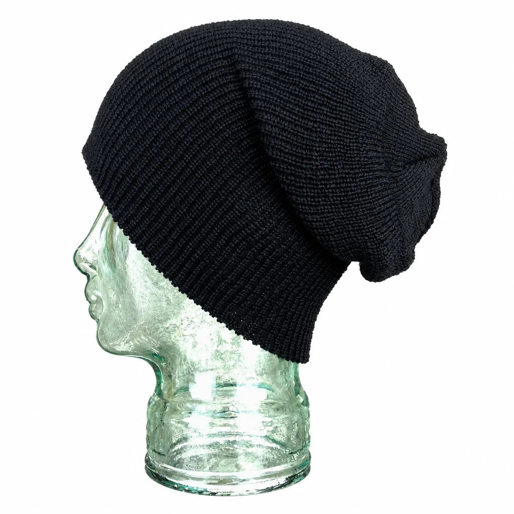 Black Beanie Hat Army Pattern Watch Cap Stealth Black Wooly Style Hat