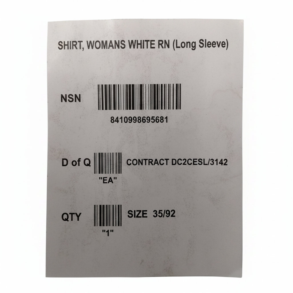 Women's label - white background