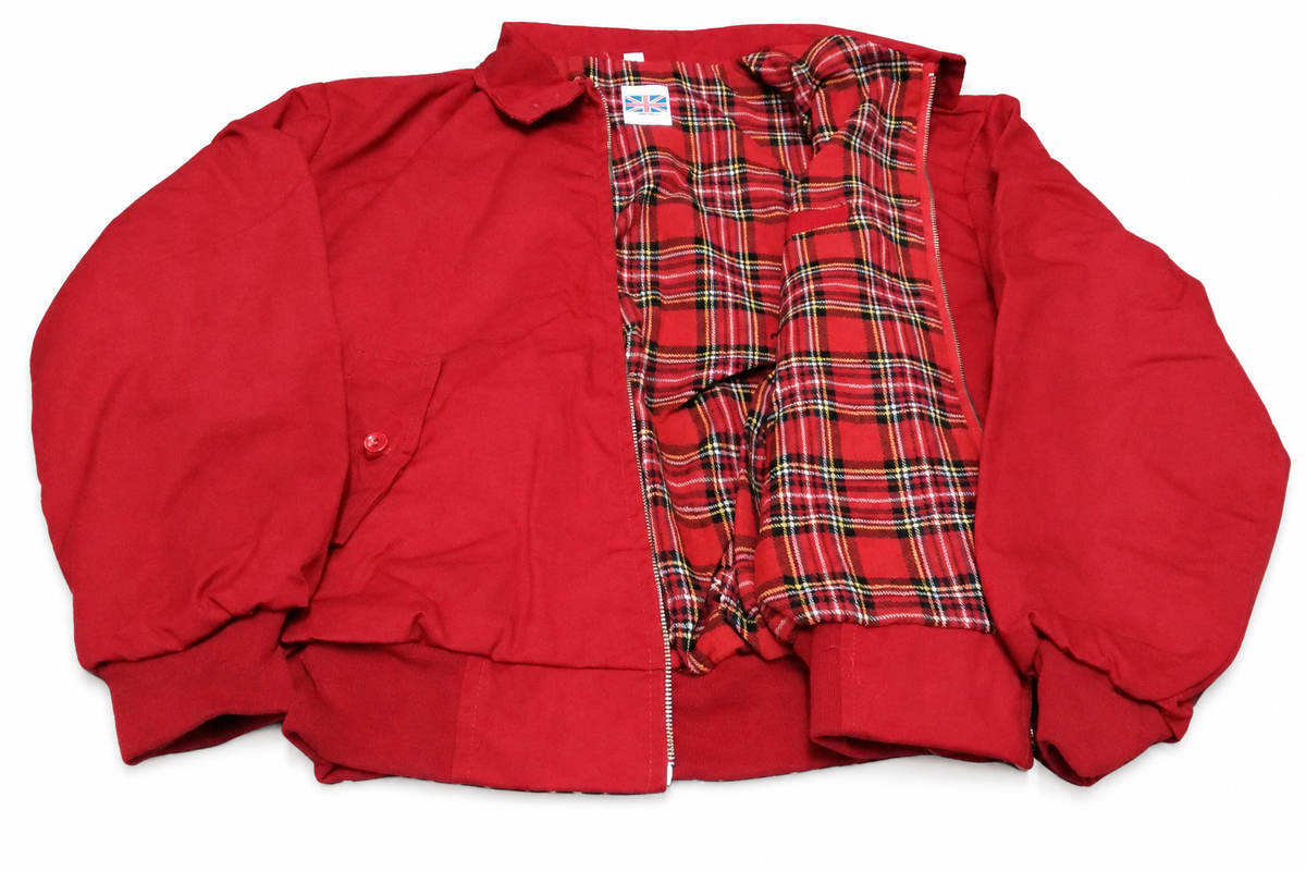 Harrington jacket on a pure white background