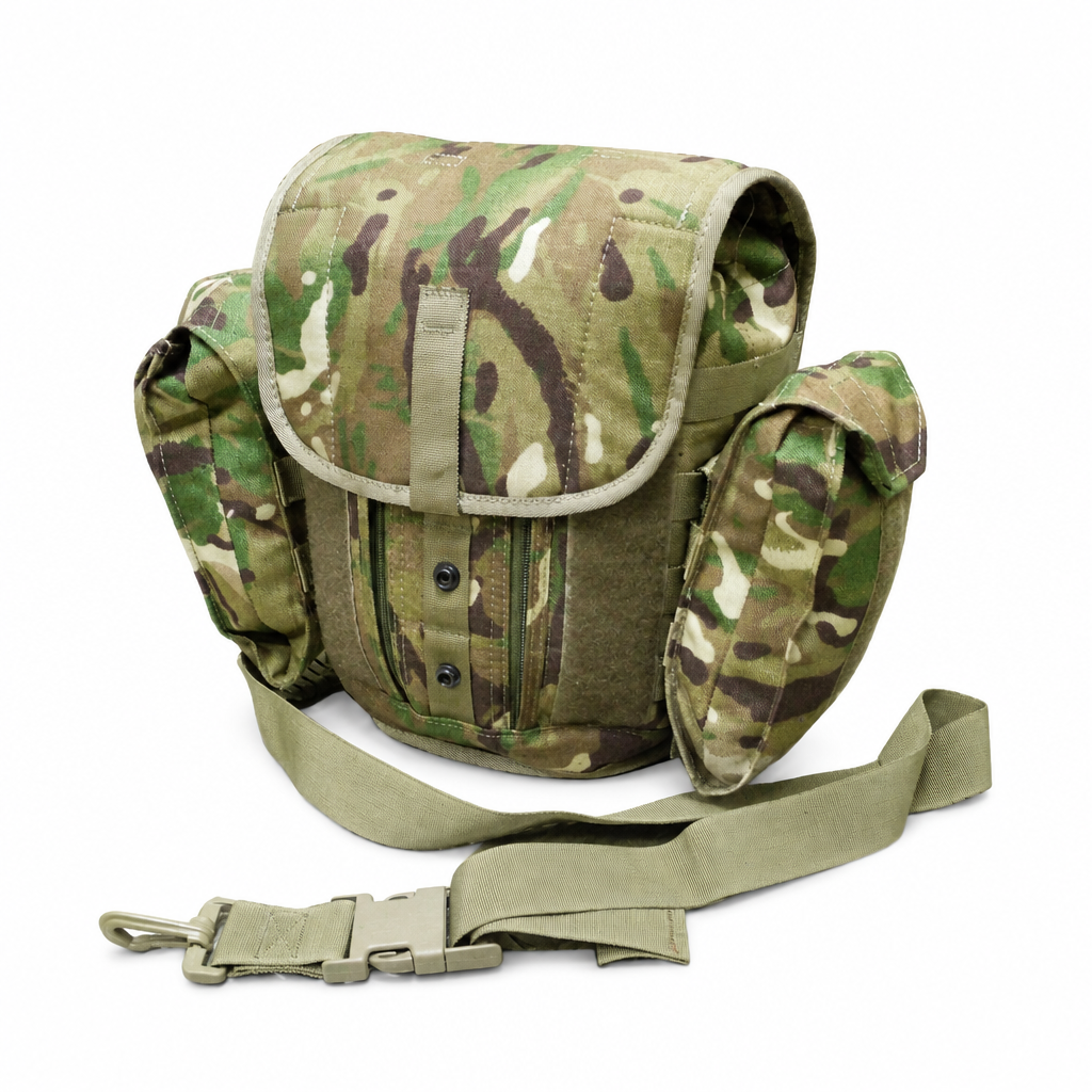 MTP Camo Field Pack/Respirator Case Molle Genuine British Army Gas Mask Bag G1