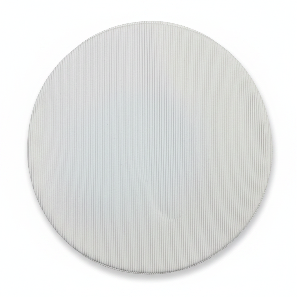 RN White Plastic Vinyl Naval Hat Cap Cover on white background