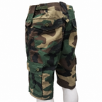 Combat cargo shorts on white background