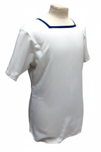 Square Neck RN British Royal Navy CL2 Sailor White - left side white background