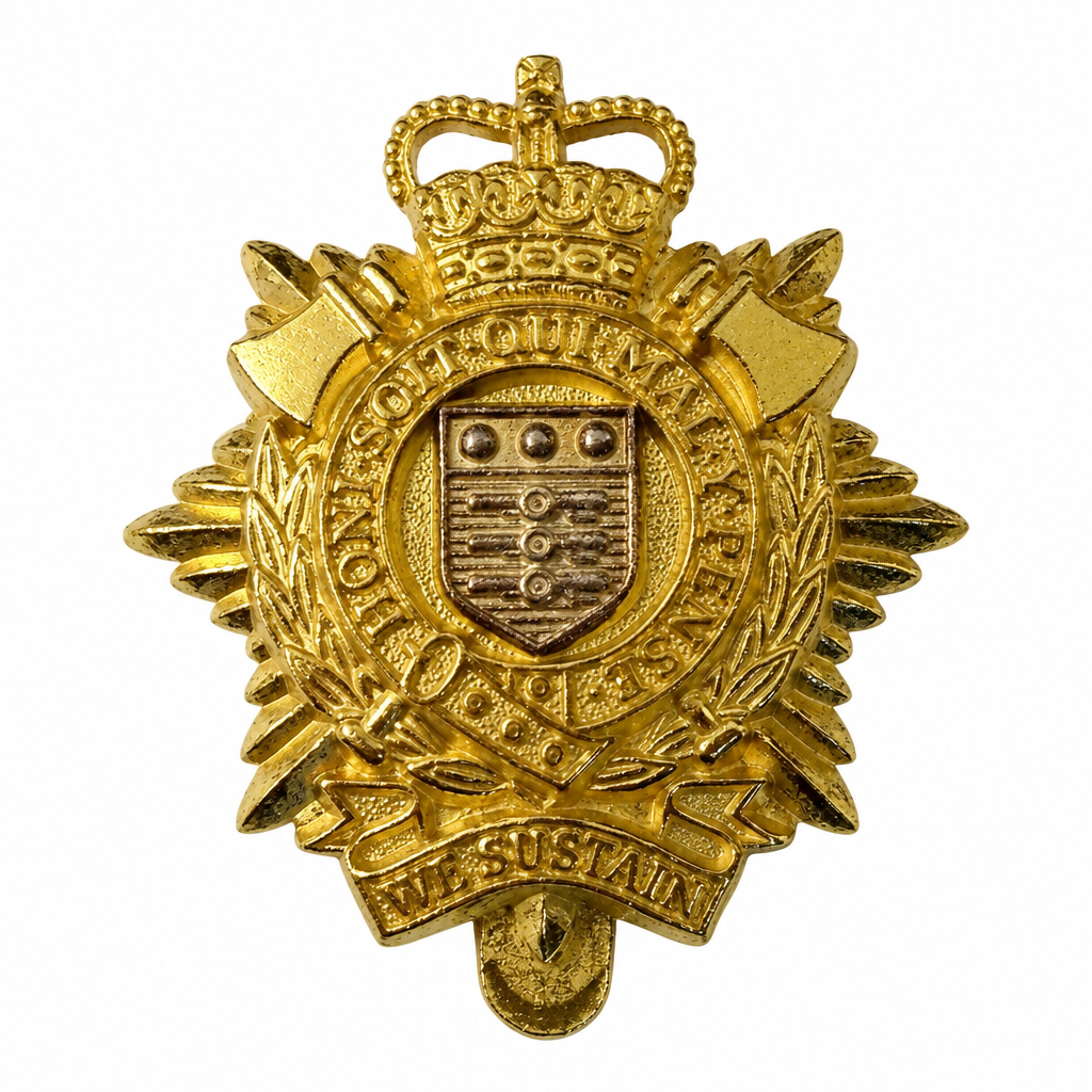 RLC Hat Badge Service Dress For British Army No1 & No2 Peaked Caps & Berets