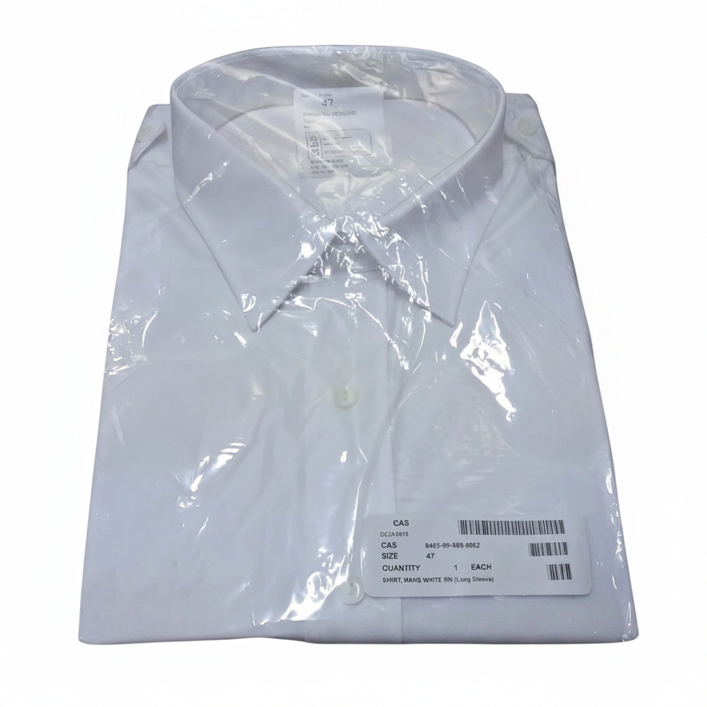 Shirt packaged - white background