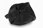 Black kit bag with a pure white background