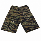 Combat cargo shorts on white background