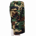 Combat cargo shorts on white background