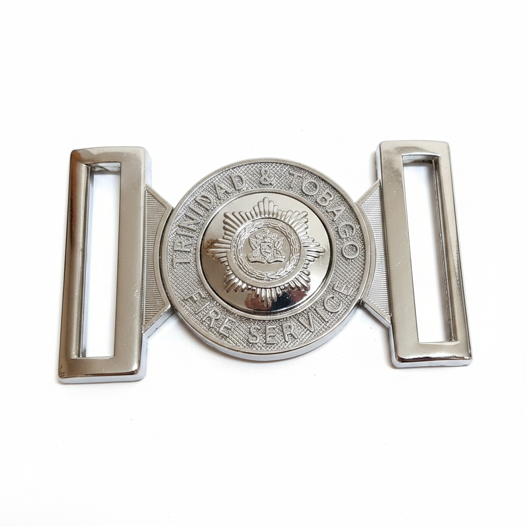 Trinidad & Tobago Chrome Locket Type Buckle Fire Service