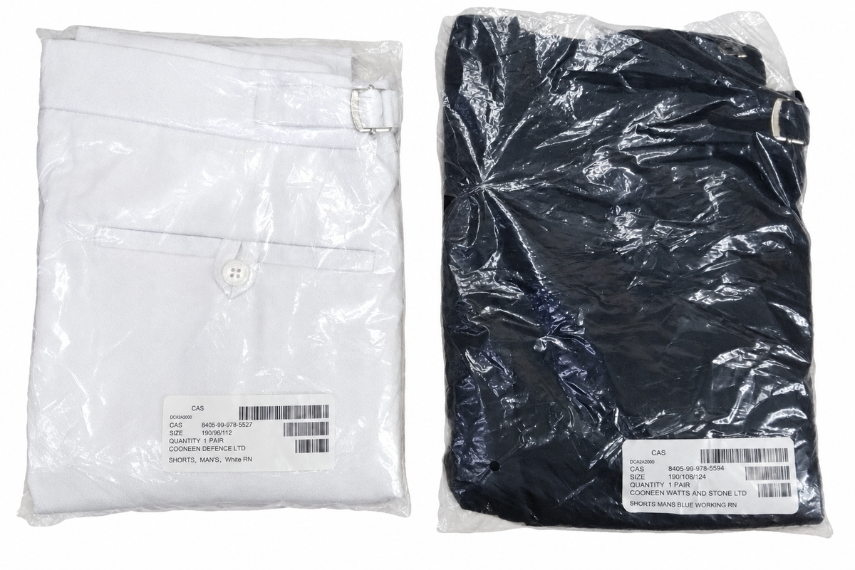 Royal Navy Shorts White or Naval Blue Mans Sailor's British RN Issue