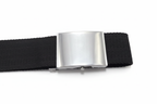 Roll Buckle Belt 2" Wide Military Style Canvas Belting with Chrome Coloured Buckle