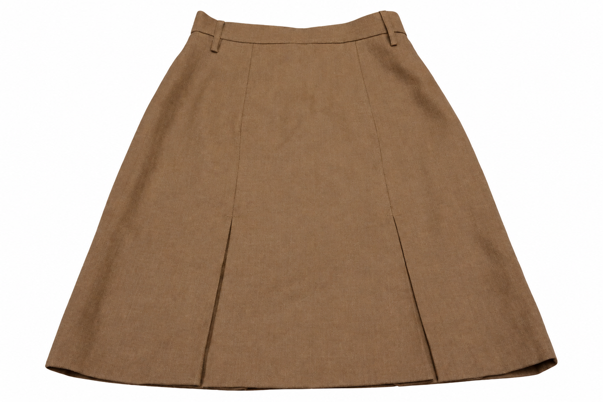 Back of FAD barrack skirt on white background