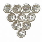 Buttons 10 Vintage 4 Hole for Dress Shirts Pearlesque Frosty Mint 10.2mm New Old Stock