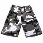 Combat cargo shorts on white background