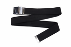 Roll Buckle Belt 2" Wide Military Style Canvas Belting with Chrome Coloured Buckle