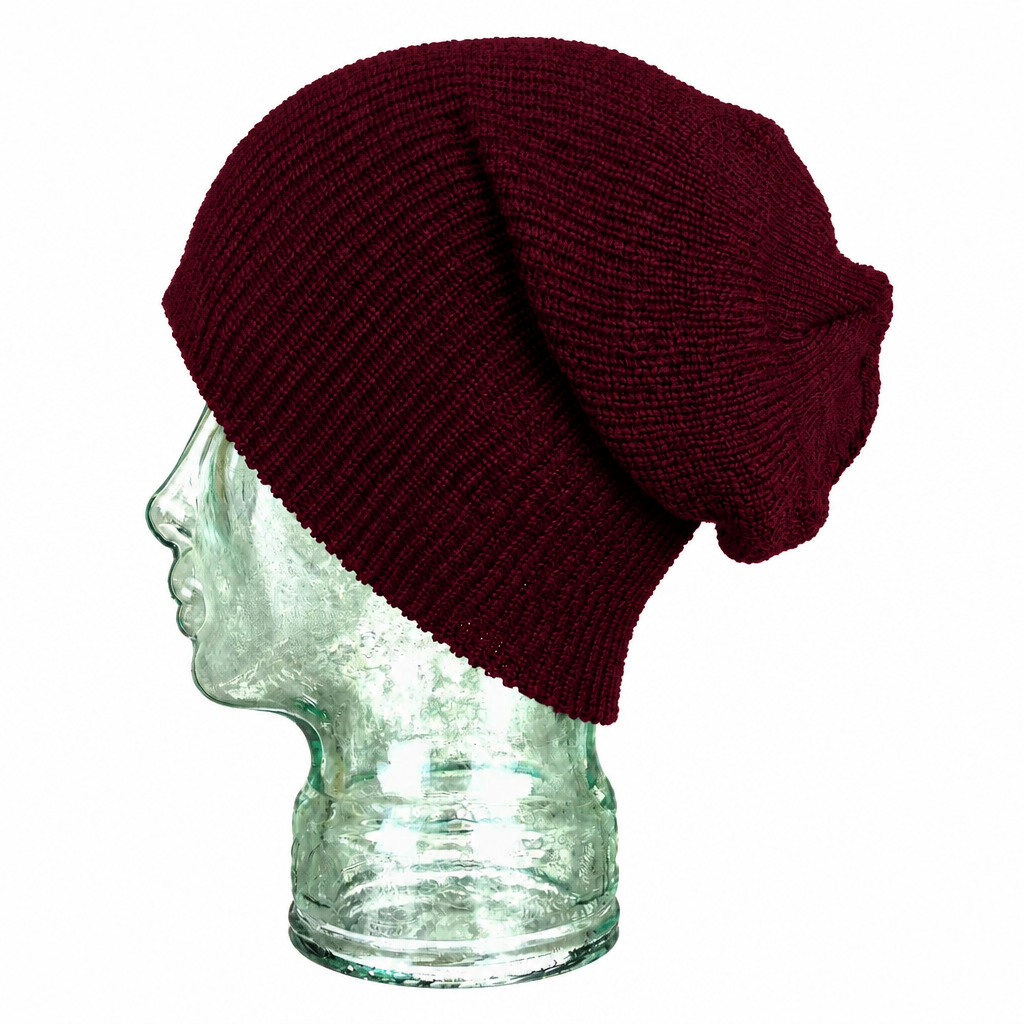 Maroon wool watch cap
