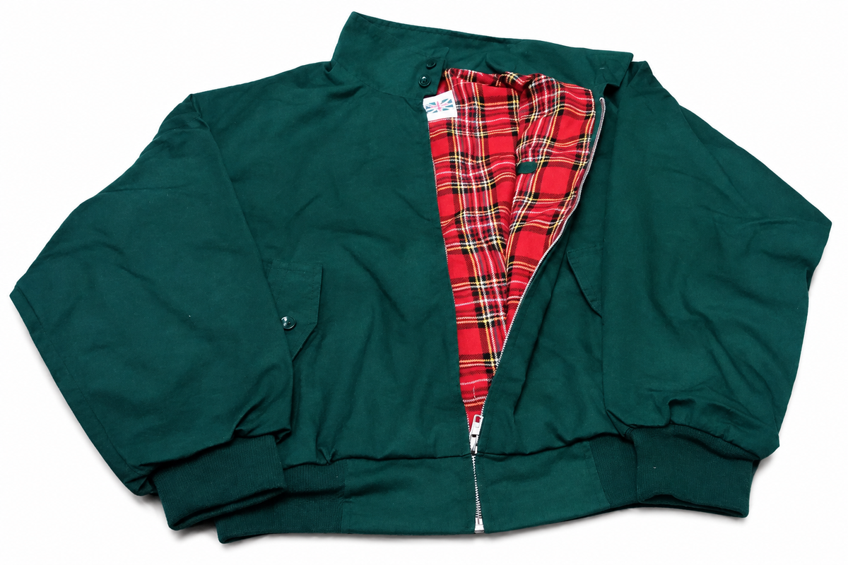 Harrington jacket on a pure white background