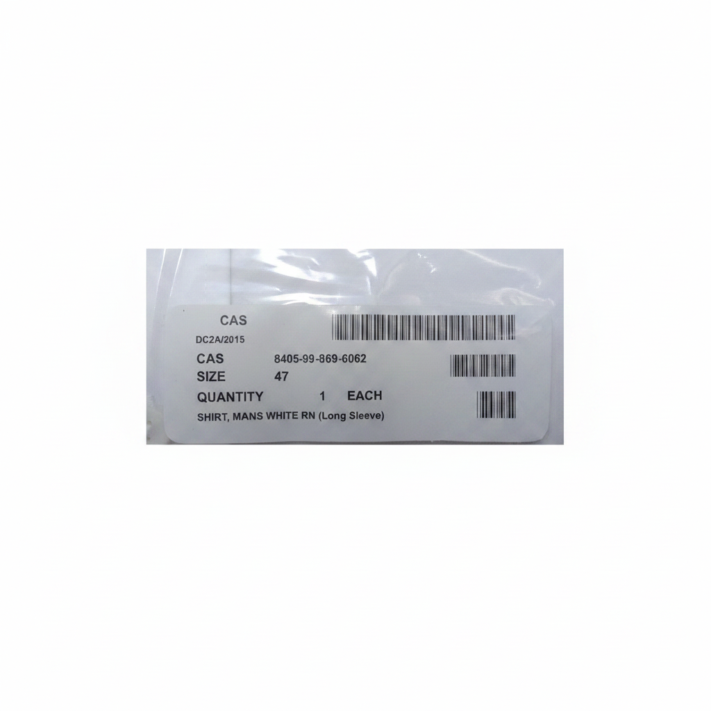 Label close-up - white background