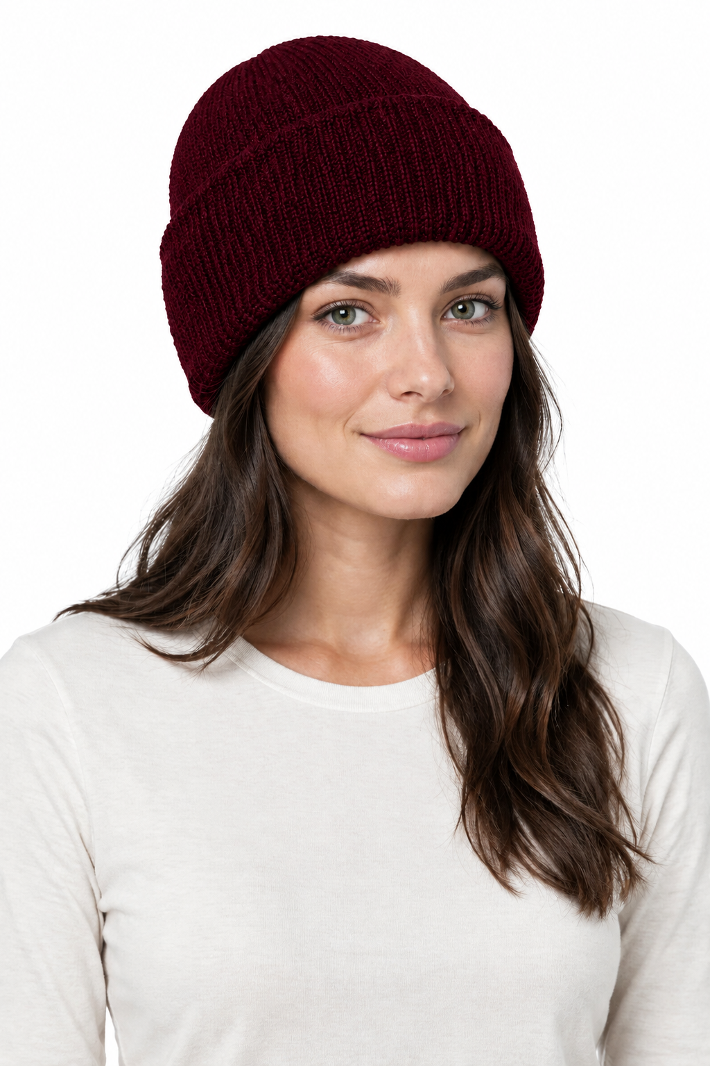Maroon wool watch cap