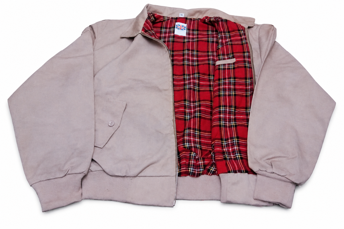 Harrington jacket on a pure white background