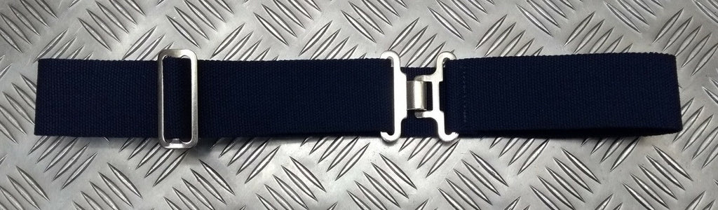 Kids Type AWD 1 3/4" Navy Web Belt With Metal Buckles Adjustable 30"