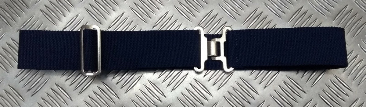 Kids Type AWD 1 3/4" Navy Web Belt With Metal Buckles Adjustable 30"