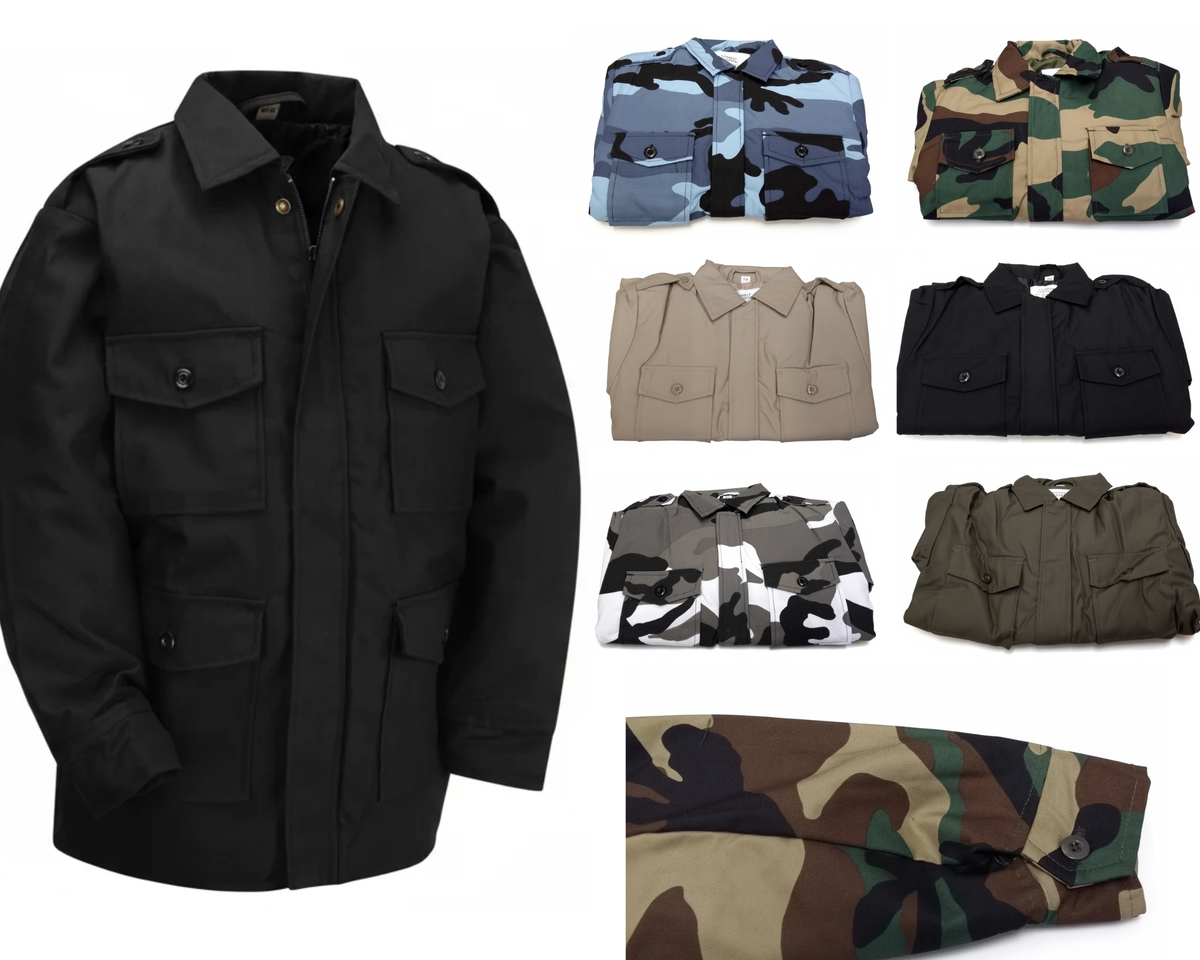 Kids Army Jacket Combat Action Military Style Children's Assorted Colours - NEW