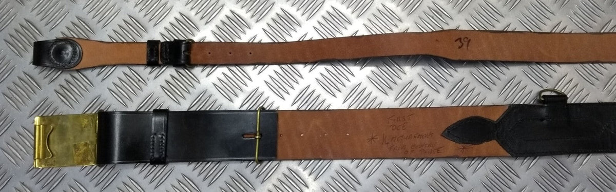 Leather Sam Browne Belt & Cross Straps With Plate Buckle Hobson & Sons Sample