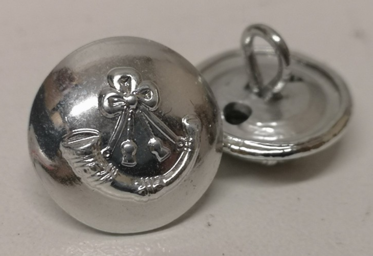 Light Infantry insignia Buttons Chrome / Silver 22L x2