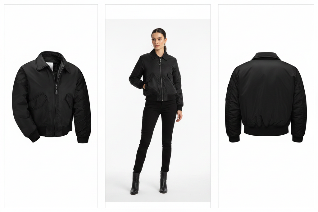 MA2 Jacket Collage - Front, Female, Rear