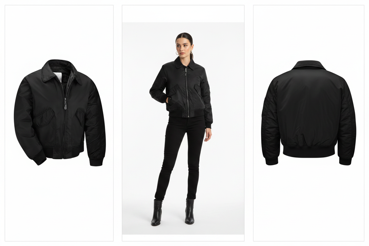 MA2 Jacket Collage - Front, Female, Rear