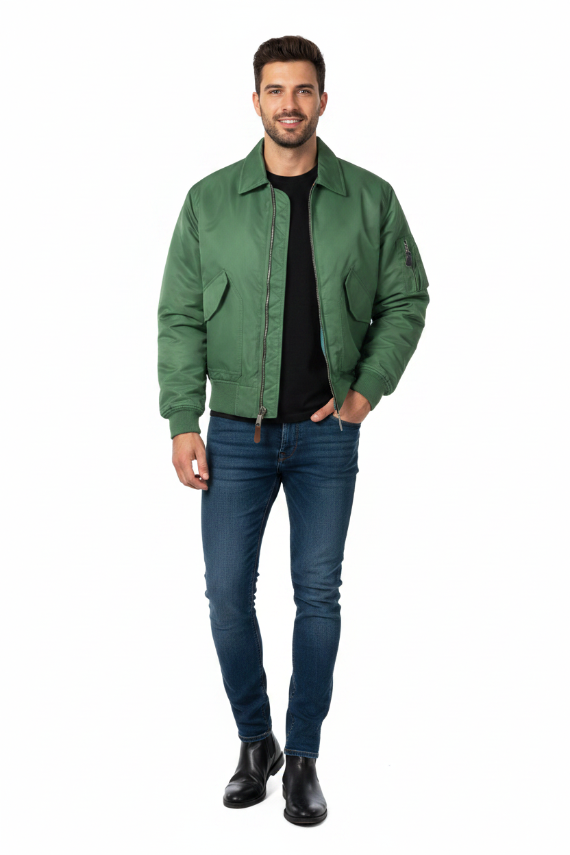 Male model - exact jacket no pocket changes