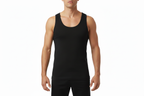 Male model front - black vest