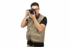 Male Photographer Model - Beige Tactical Vest
