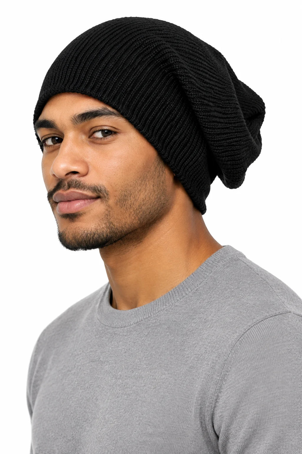 Black Beanie Hat Army Pattern Watch Cap Stealth Black Wooly Style Hat